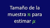 Tamaño de la muestra para estimar la media