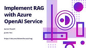 Generative AI Challenge - Implement RAG with Azure OpenAI Service