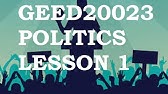 GEED20023 Lesson 1 POLITICS