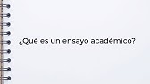 ¿Qué es un ensayo académico?