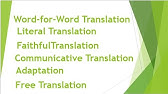 Translation Methodsتقنيات الترجمة