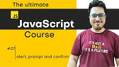 JavaScript alert, prompt & confirm | JavaScript Tutorial in Hindi #27