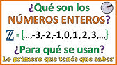 🔶 Qué son los NÚMEROS ENTEROS y para qué sirven.