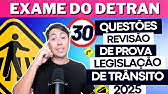 30 QUESTÕES MAIS COBRADAS NAS PROVAS DO DETRAN EM TODO BRASIL! Prova Teórica Detran 2025