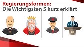 Die wichtigsten 5 Regierungsformen kurz erklärt!