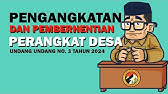 PENGANGKATAN & PEMBERHENTIAN PERANGKAT DESA | #uudesa