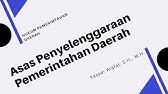 Asas Penyelenggaraan Pemerintahan Daerah - HUKUM PEMERINTAHAN DAERAH