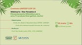 Comissão COP 30 Unifesp - Financiamento Climático para uma Transição Energética Justa
