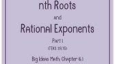 Nth Roots and Rational Exponents (TEKS 2A.7G)