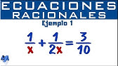 Solución de ecuaciones Racionales | "x" en el Denominador | Ejemplo 1