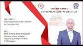 Lecture 01 : Economic Contributions of Entrepreneurs
