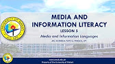 Lesson 5: Media and Information Languages | Media and Information Literacy