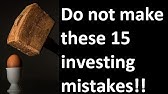 Do not make these 15 investing mistakes!!