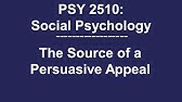 PSY 2510 Social Psychology: The Source of a Persuasive Message