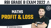 RBI Grade B 2022 | Maths | Profit & Loss | By Shantanu Shukla