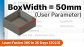 Intro to User Parameters and Joints | Day 19 of Learn Fusion 360 in 30 Days - 2023 EDITION