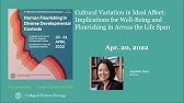 Jeanne Tsai - Implications for Well-Being and Flourishing Across the Life Span