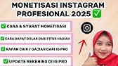 CARA MONETISASI INSTAGRAM PROFESIONAL 2025 | MONETISASI KONTEN INSTAGRAM ✅