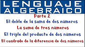 Lenguaje algebraico | Parte 2