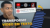 Como Transcrever Vídeos do YouTube em Texto