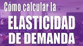 Cálculo de la elasticidad precio de la demanda