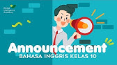 BAHASA INGGRIS Kelas 10 - Announcement | GIA Academy