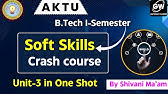 Soft Skills  UNIT-3 ONE SHOT I by Shivani Ma'am I Gateway Classes I AKTU