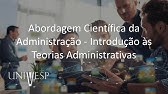 Estudos Organizacionais - Abordagem Científica da Administração - Introdução às Teorias...