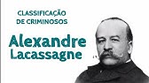 45. Classificação de criminosos [ALEXANDRE LACASSAGNE].