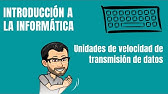 Unidades de velocidad de transmisión de datos - INFORMÁTICA