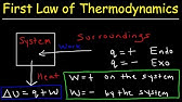 First Law of Thermodynamics, Basic Introduction - Internal Energy, Heat and Work - Chemistry