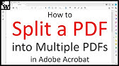 How to Split a PDF into Multiple PDFs in Adobe Acrobat (Older Interface)