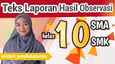 Materi Teks Laporan Hasil Observasi Kelas 10 SMA/SMK | Bahasa Indonesia
