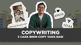 3 Cara Bikin Copywriting yang Baik #YTLF