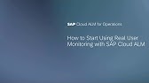 How to Start Using Real User Monitoring with SAP Cloud ALM