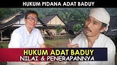 HUKUM PIDANA ADAT BADUY YANG HIDUP