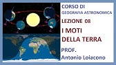 CORSO DI GEOGRAFIA ASTRONOMICA - I° Liceo - Lezione 08 - I moti della Terra