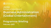 HKBU --- BA (Hons) in Business Administration (Global Entertainment) Programme Introduction 2022