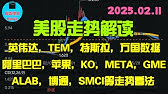 2月11日，美股即时走势解读，英伟达、TEM、特斯拉、万国数据、阿里巴巴、苹果、KO、META、GME、SMCI、ALAB、博通等走势看法 ❤️➡️ #美股推荐2025 #英伟达股票  #美股大涨