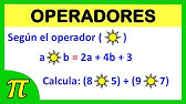 Operadores matemáticos | razonamiento matemático | ejercicio resuelto