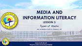 Lesson 3: Types of Media | Media and Information Literacy