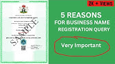 5 reasons for business name registration query