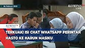 Terkuak! Isi Chat Whatsapp Perintah Hasto ke Harun Masiku