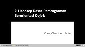 2.1 Class, Object, Attribute - Teori