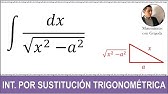 Integración por sustitución trigonométrica. Ejemplo 3