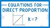 GCSE Maths - How to Write Algebraic Expressions for Directly Proportional Relationships  #90