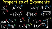 Properties of Exponents - Algebra 2