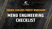 Menu Engineering Checklist