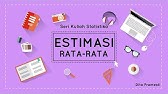 STATISTIKA | CONTOH SOAL ESTIMASI RATAAN DAN SELISIH DUA RATAAN