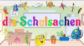 Die Schulsachen Lernen + Test + PDF ! Deutsch lernen ! Learn School Items in German !!